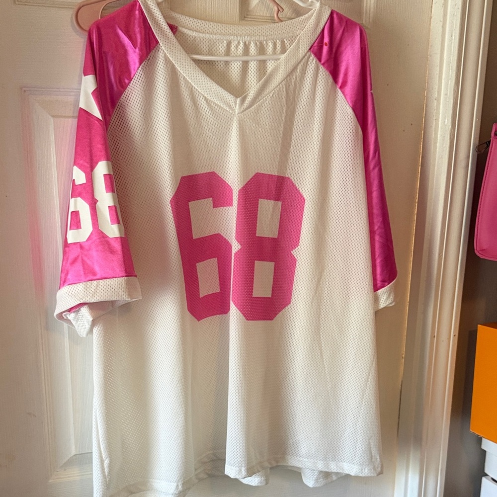 SHEIN Curve White Mesh Top